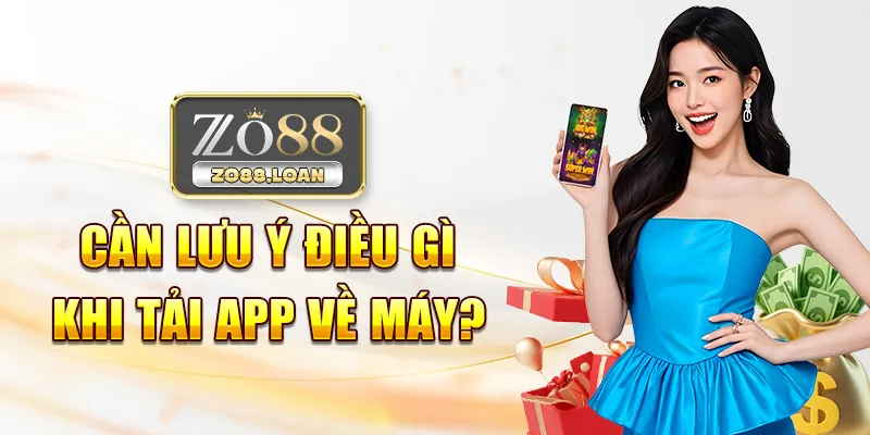 Cần lưu ý điều gì khi tải app Zo88 về máy?
